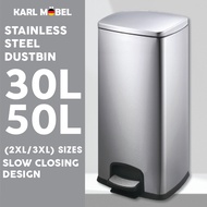 Tong sampah besar Big dustbin 30L 50L large size Garbage trash rubbish bin Slow closing Rectangle Du