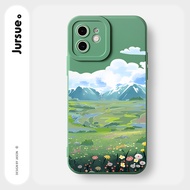 JURSUE Soft Silicone Cute ins Aesthetic Shockproof Phone Case Compatible for iPhone Case 16 15 14 13