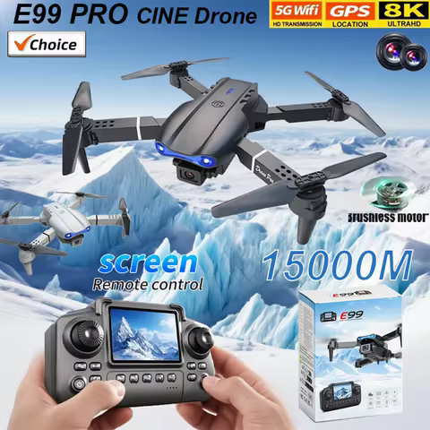 E99Pro Drone 8k HD Professional drone Dual Camera WIFI fpv Aircraft Quadcopte Obstacle Avoidance Aer
