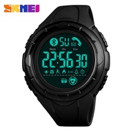 SKMEI 1542 Battery Sport Smart Watch Waterproof Light Display Heart Rate Bluetooth Use App [ HMate ]