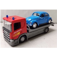 WELLY 1:43 METAL DIE CAST SCANIA TRUCK & V W BEETLE CAR MODEL COLLECTION 92662WA