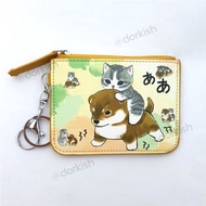 Cute Mofusand Cat with Dog Ezlink Card Pass Holder Coin Purse Key Ring