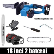 XRH TOOL gergaji elektrik kayu baterai cas mesin potong kayu gergaji listrik chainsaw gergaji batera