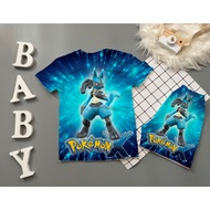 3D printed Thai sweatshirt set for boys with cute Poke mon print 10-60kg