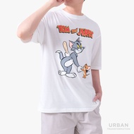 DOSH-UT MENS OVERSIZED T-SHIRTS TOM AND JERRY เสื้อยืดโอเวอร์ไซส์ 2 สี ขาว-ดำ 1LTJMT5003 (S-2XL)