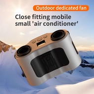 20000mAh Outdoor Portable Waist Fan Hanging Neck Fan Strong Wind with Power Bank LED Lighting for Sp