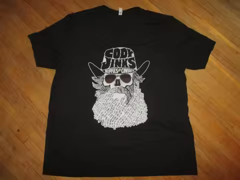 2XL CODY JINKS HIPPIES & COWBOYS T SHIRT Skull Song Lyrics Beard XXL