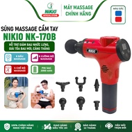 Handheld massage gun Nikio NK-170B - 6-head massage machine, 5 massage modes, reduces body pain and 
