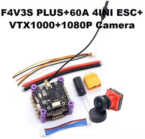 Happy F4V3S/ F4V3S PLUS+45A/60A 4IN1 ESC+VTX1000+1080P Camera INAV Betaflight Board Barometer OSD Qu