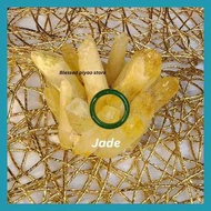 Feng+V@Shui)z;Natural+Q@u@Green+i@Jade+C@Bangle+O@Ring+jE@Blessed Wealth Ring Non Adjustable