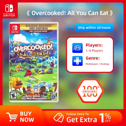 Nintendo Switch Game Deals- Overcooked All You Can Eat - Games Cartridge Physical Card Simulation Mu