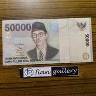 Uang Kuno 50.000 rupiah 1999 WR Supratman VF (FG04)