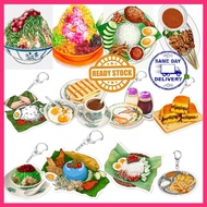 Malaysia Famous Food Cartoon Local Food Souvenir Gantungan Kunci Akrilik Anime Acrylic Keychain Coll
