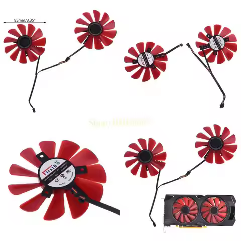 Best Seller 2pcs 85mm RX-570-RS RX-580-RS FD10U12S9-C Fan for XFX RX470 RX570 RS RX580 RS Video Grap