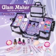 Girls Toys Make Up Cosmetic Bag Lipstick Eye Shadow Makeup Set Cosmetic Beauty Equipment Non-Toxic M