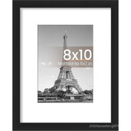 upsimples 8x10 Picture Frame, Display Pictures 5x7 with Mat or 8x10 Without Mat, Wall Hanging Photo 