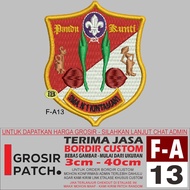 F-A13 BADGE SMAN 1 KINTAMANI PANDU KUNTI LOGO EMBROIDERY PATCH - WHOLESALE REVIEW PATCH