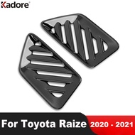 For Toyota Raize 2020 2021 Carbon Fiber Car Dashboard Air Condition Vent Outlet Cover Trim Molding Sticker Interior Accessories