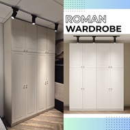 Roman Wardrobe | Almari Swing Door Wardrobe | Muji colour 8ft/9ft height (SB500)