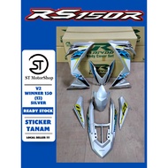 HONDA RS-150R RS150R V2 WINNER 150 (13) SILVER COVER SET (STICKER TANAM) RAPIDO NEW ACCESSORY AKSESO