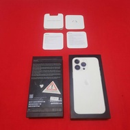 dus box iphone 13 pro warna silver original 100% copotan ibox lengkap manual book