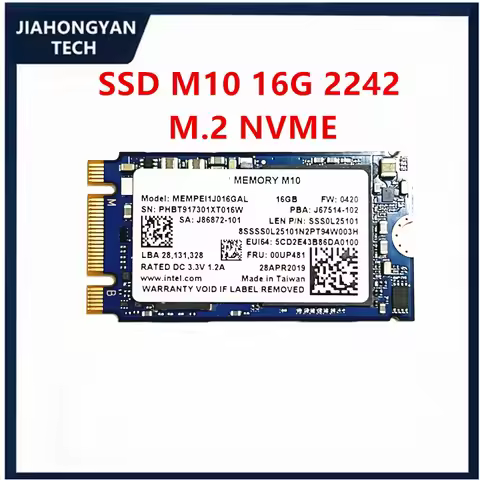 5PCS 1PCS 2PCS For Intel optane 2nd generation M10 64G 32G 16G 2280 2242 M.2 solid-state SSD memory 