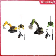 [Flowerhxy1] Remote Control Excavator 5 Channel RC Excavator for 6-12 Years Kids Boy Toys