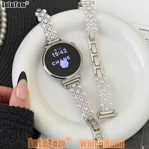18/20/22mm Jewelry Watchband for Samsung Galaxy Watch 8 Ultra 7 6 5 4 44/40mm Huawei GT5 Pro 42/46mm