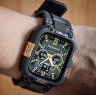 (現貨包順豐)Apple Watch 運動錶帶 M1 Sports watch case - strap designed for iWatch Ultra 49mm (黑金 Black &amp; Gold) 保護殼