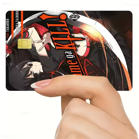Japanese Manga A-Akame-ga K-Kill Game Film Cover Sticker Case For Small Chip Credit Debit Card Front
