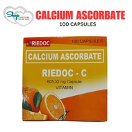 RIEDOC-C (CALCIUM ASCORBATE) VITAMIN C (605.33mg) 100 capsules