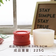 韓國ins3D立體裱花蛋糕體香薰蠟燭石膏巧克力擺件手工硅膠模具