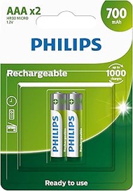 Philips R03B2RTU70/40-2AAA 700mAh Rechargeable Battery