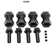 WUXIA 4Pcs/Set Hex Drive Adapter Set, 12mm RC Cars Accessories RC Wheel Hex Hub, Durable Metal Wheel