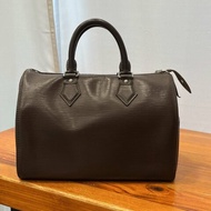 Louis Vuitton LV 摩卡色 EPI 水波紋 speedy 25波士頓/手提包/斜背包