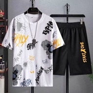 JN2326 Men's 2-in-1 Exo Pants Set 3 Colors SP/ Men's Casual Suit/ Men's Homey Set Trendy