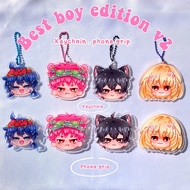 Best boy edition keychain and phone grip version 2 (Saiki k,howl,miyamura,vanitas)