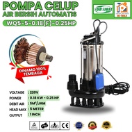 HP Automatic Submersible Pump Subsibel Clean Water 0.18 KW / 0.25 1 Inch Outputhp 1" WQ5-5-0.18 (F) 