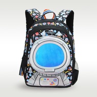 Australia smiggle original children's schoolbag boys backpack black astronaut school supplies 14 inches 4-7 years old