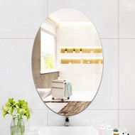 Wallpaper Bathroom Mirror Sticker Oval Mirror 3D Acrylic Glass Wall Sticker Already With Adhesive