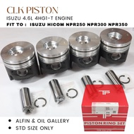 CLK Piston - STD Size ISUZU HICOM 4.6L 4HG1T 4HG1-T Engine for NPR250 NPR300 NPR350 ( 4pcs/set with 