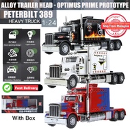 1:24 PETERBILT 389 Alloy Trailer Head Large American Head Heavy Truck Optimus Prime Diecast Metal Co
