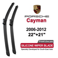 silicone car wiper for Porsche Cayman 2006-2012(987C)2011 2010 2009 2008 banana type front Windshiel