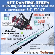 [Promo PancingSet TEBEN TORIKUMU] TEBEN HBS Original Mesin/Reel (9+1 BB) + Solid High Carbon Rod Pan