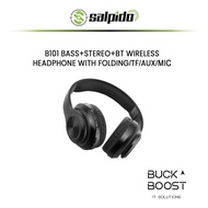 Salpido B101 Bass + Stereo Wireless Bluetooth Headphone Foldable with Microphone Headset (TF/AUX/CAL