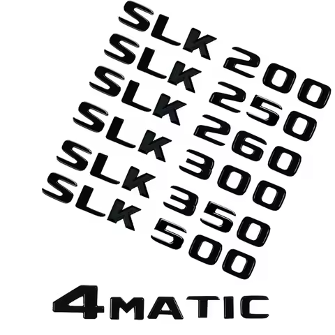 Car Tail Rear Trunk Badge Emblem Letter Stickers For Mercedes Benz SLK R170 R171 SLK55 SLK63 SLK200 