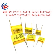 5PCS safety capacitor MKP X2 275V 1.2uf 1.5uf 1.8uf 2uf 2.2uf 2.7uf 3uf 3.3uf 4uf 4.7uf