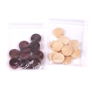 KIN Checker Draughts Set 24Pcs Draughts Pieces Checker Drafts Pieces Replacement Stackable Backgammo