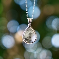 高冰種烏雞翡翠無事牌 天然緬甸翡翠A貨 S925銀 項鍊 冰種翡翠