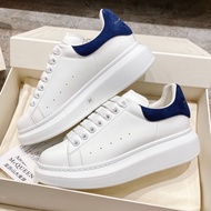 ALEXANDER MCQUEEN 2026 ALEXANDER MCQUEEN Dark Blue Tail Plush Sports Fashion Casual White Shoes Men 